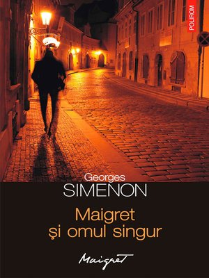 cover image of Maigret și omul singur